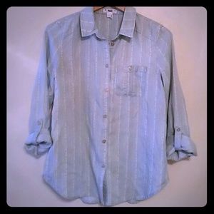 PAIGE Chambray Button Down Sz S